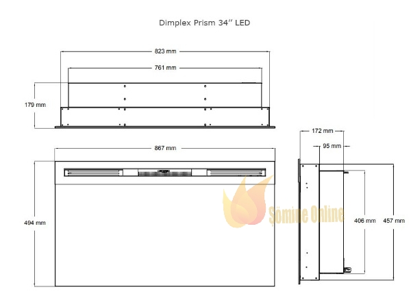 Dimplex Prism 34 Elektrikli Plazma Şömine - Görsel 4
